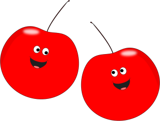cherries clipart happy
