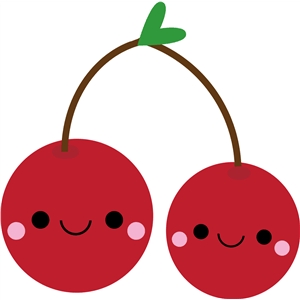 cherries clipart kawaii