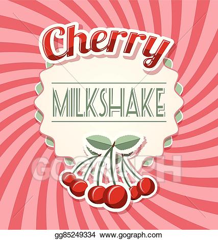 Eps illustration cherry vector. Cherries clipart milkshake