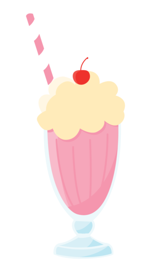 cherries clipart milkshake