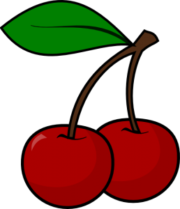 Cherry clipart pacman. Of red cherries clip