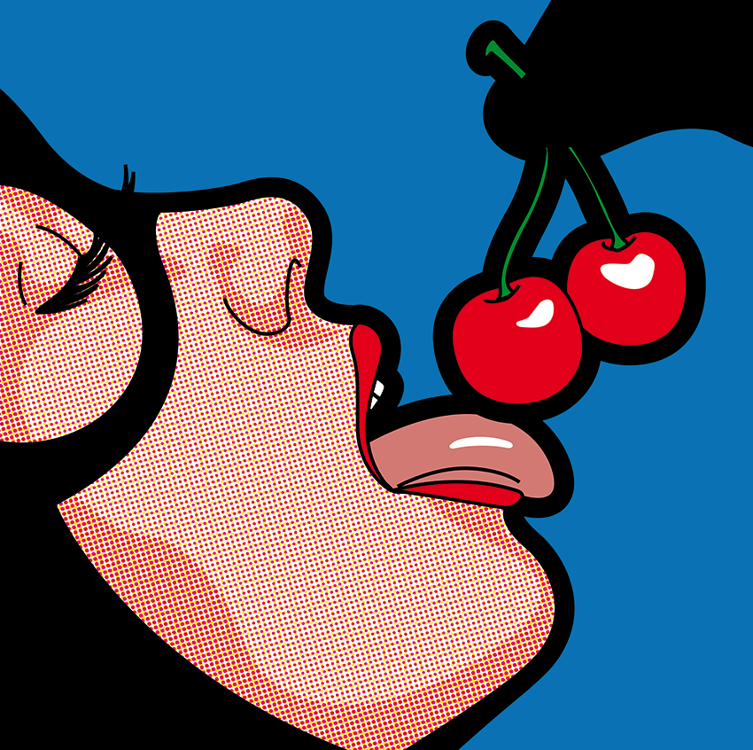 Cherries clipart pop art. Sloh cherrycat colorfull curvy
