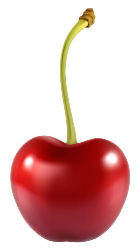 Fruit and vegetables clip. Cherry clipart single cherry
