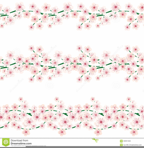 Free blossom images at. Cherry clipart border