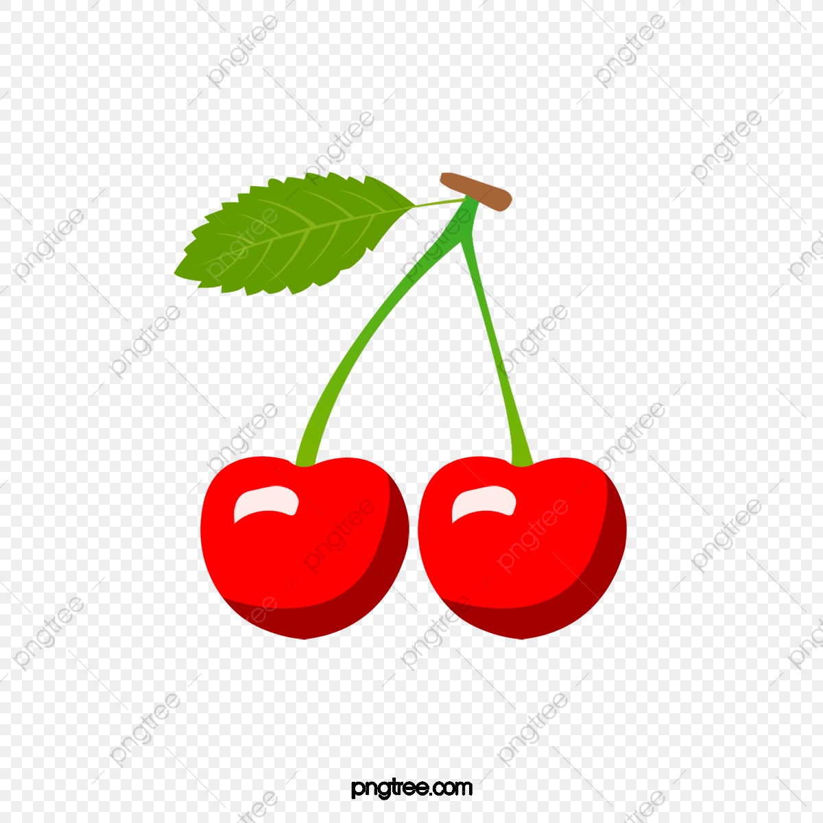 Cherry clipart file. Red cartoon fruit 