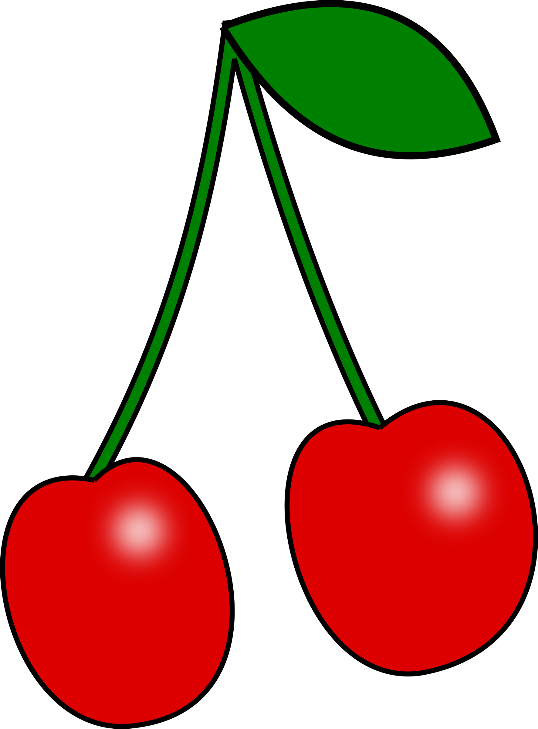 clipart leaf cherry