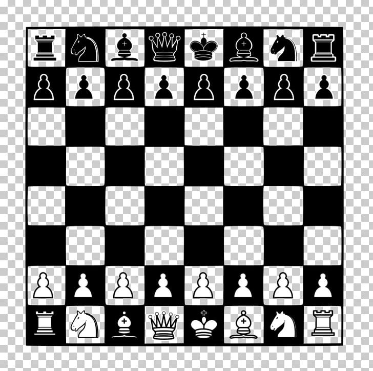 chess clipart black and white