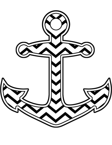 clipart anchor coloring page