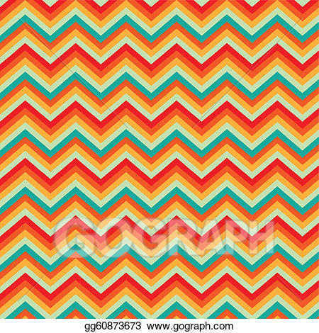 Vector stock retro zig. Chevron clipart pattern