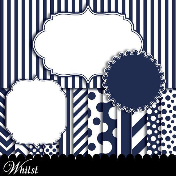 Chevron clipart stripe. Navy digital paper frame
