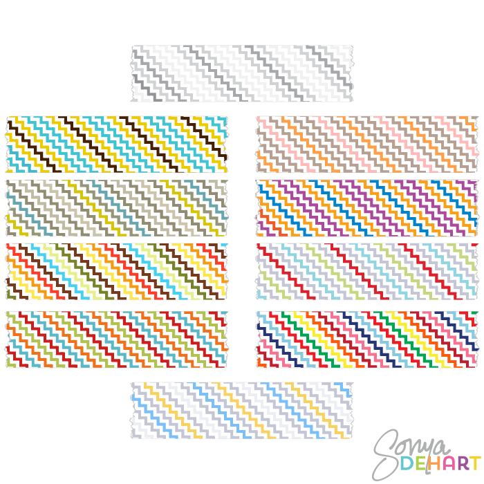 Washi tape clip art. Chevron clipart vector