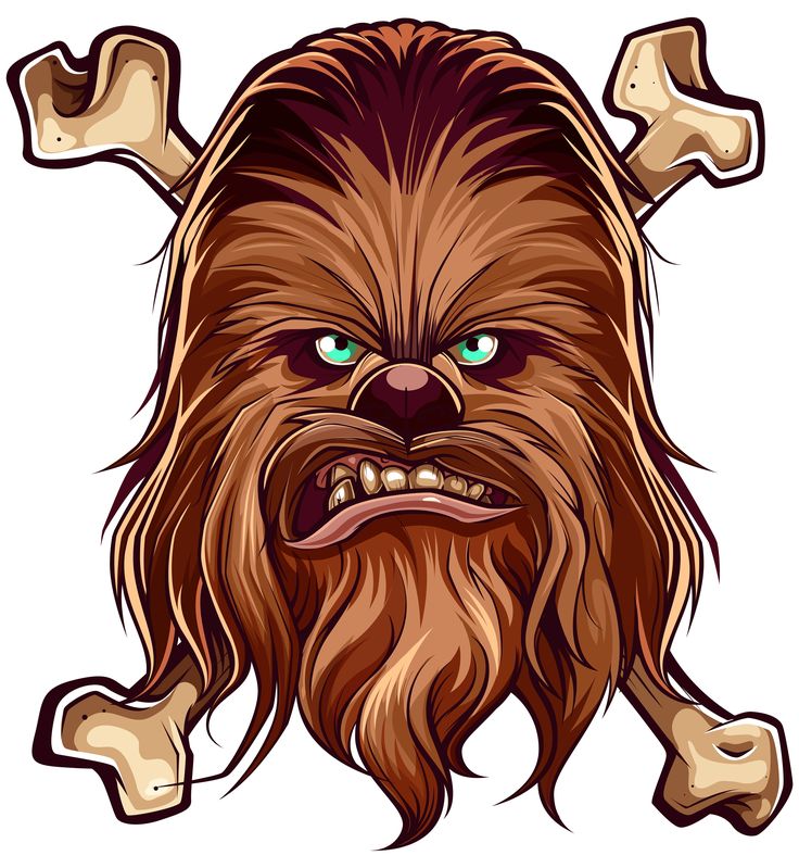 chewbacca clipart abstract
