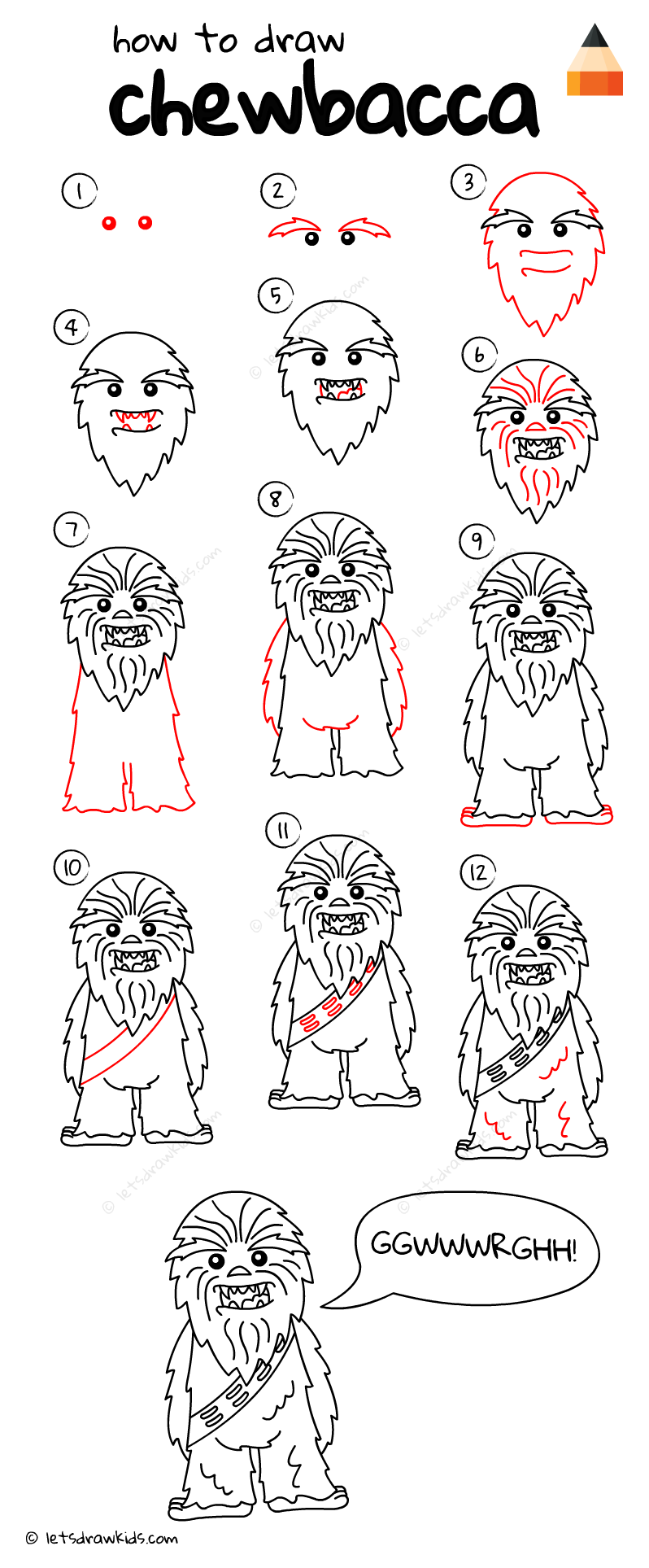 chewbacca clipart easy