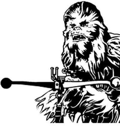 chewbacca clipart outline