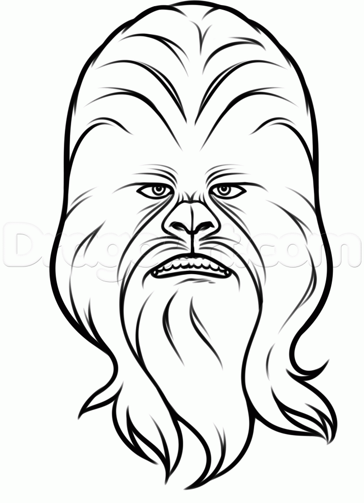 chewbacca clipart outline