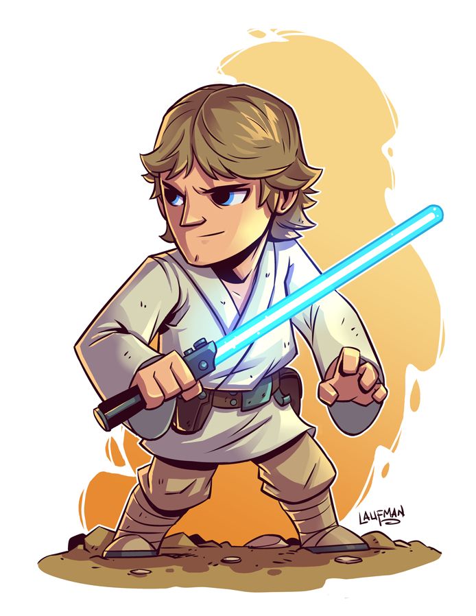 Chewbacca clipart skywalker. Chibi luke by dereklaufman