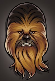 Chewbacca clipart small. How to draw easy