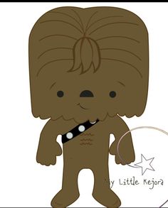 And leia cartoon art. Chewbacca clipart small