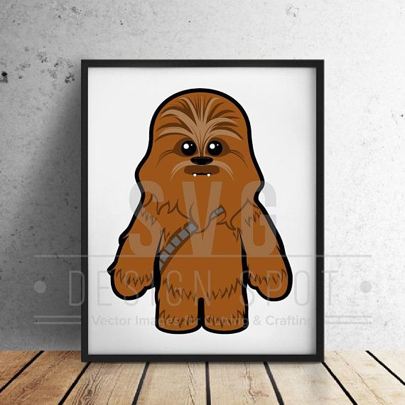 Star wars baby svg. Chewbacca clipart vector