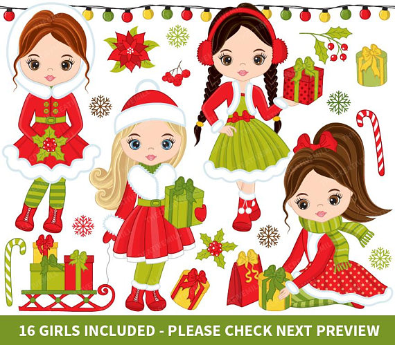 chick clipart christmas