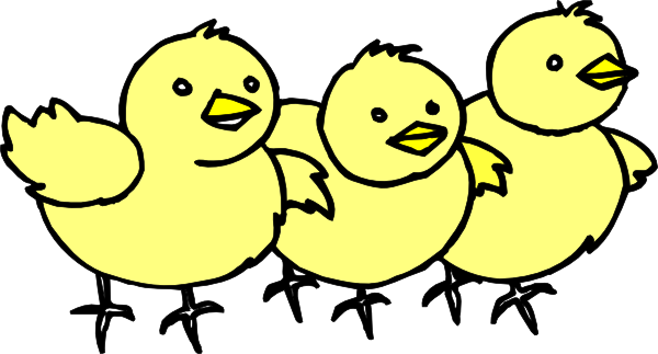 chick clipart line