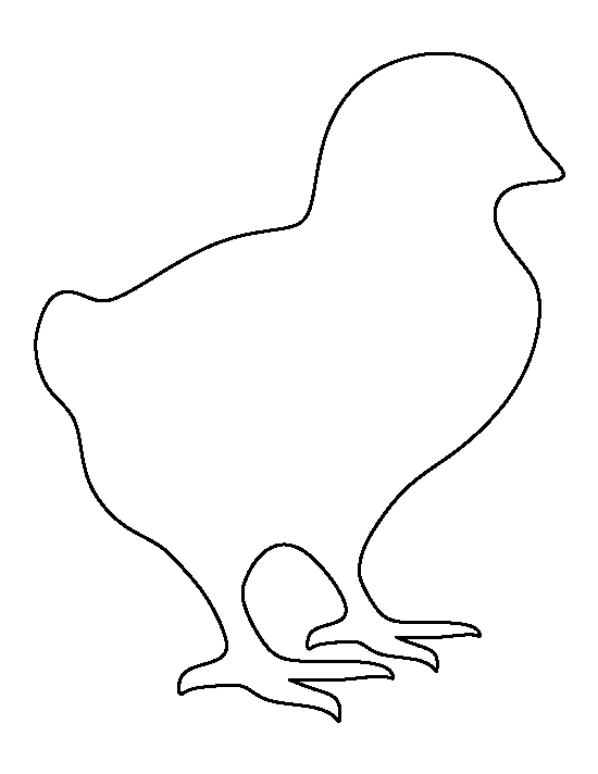 chicken clipart stencil