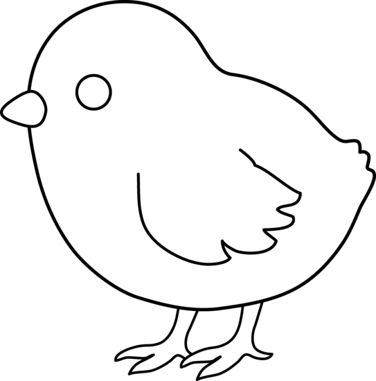 chick clipart outline