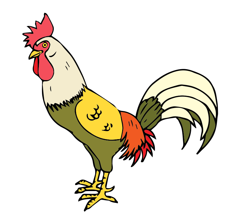Rooster free to use. Clipart farm sunrise