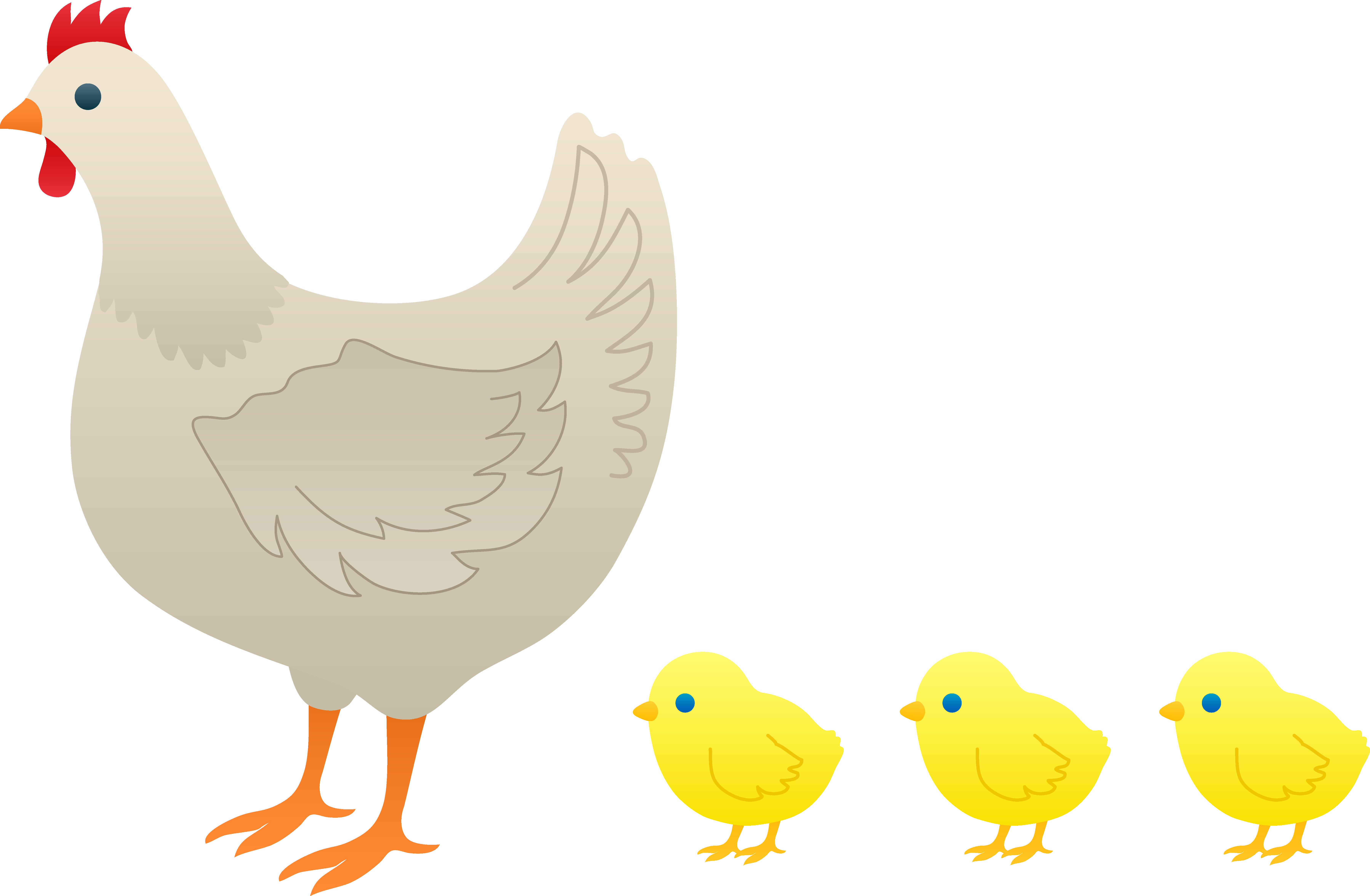 hen clipart baby chick