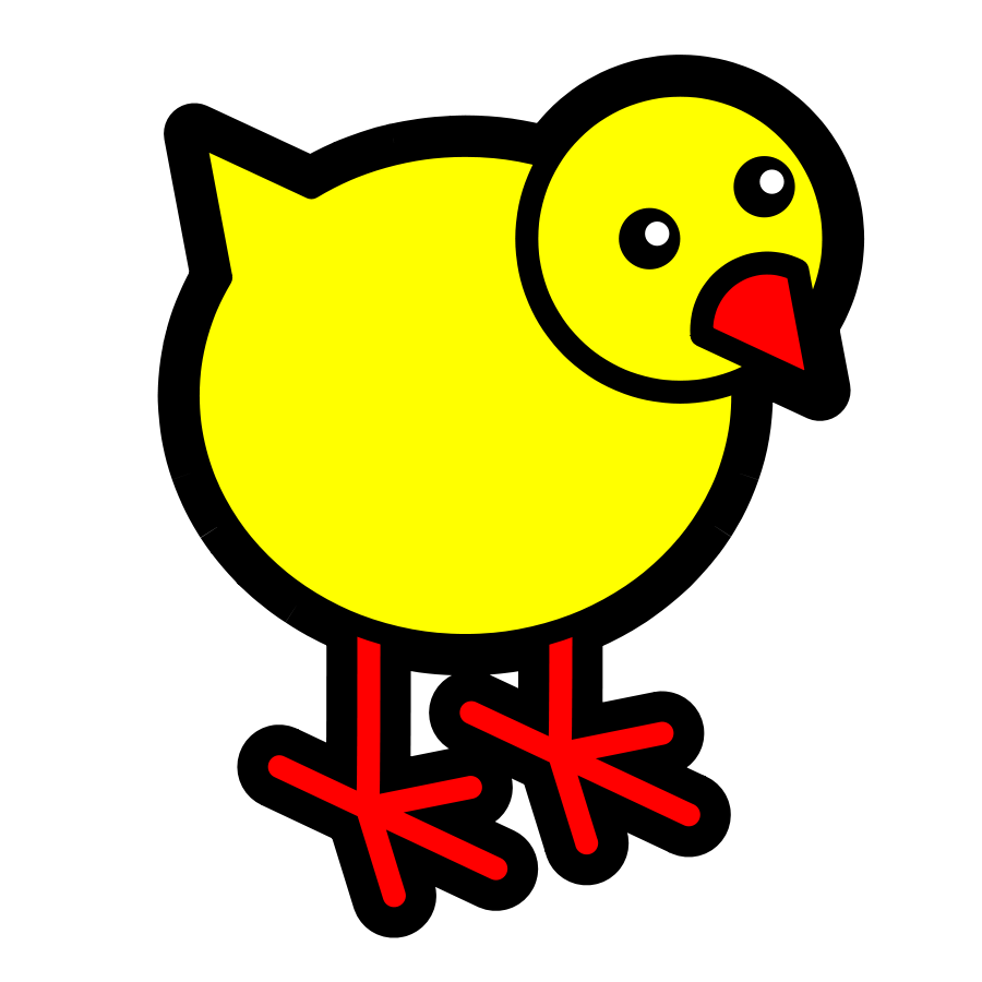 Chick clipart simple. Chicken clip art clipartix