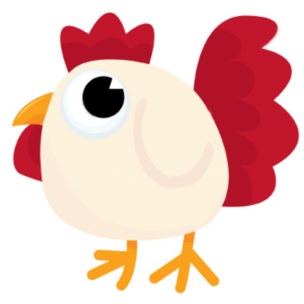 Cute chicken panda free. Chick clipart simple