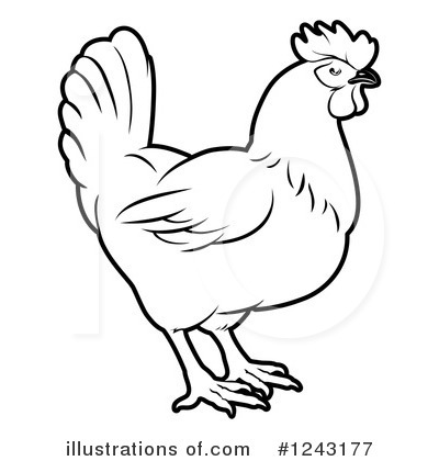 chick clipart line drawing