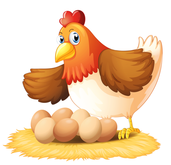 Hen with eggs png. Barn clipart chicken