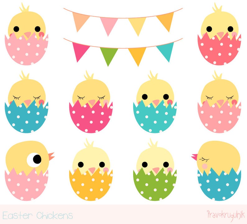 Chickens clipart easter. Chick cute chicken kawaii