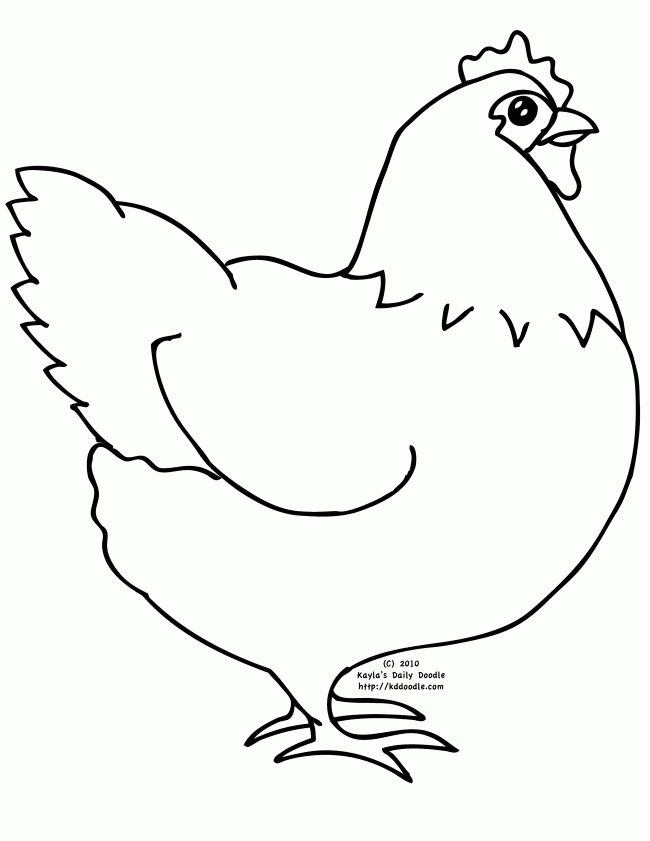 chicken clipart line art