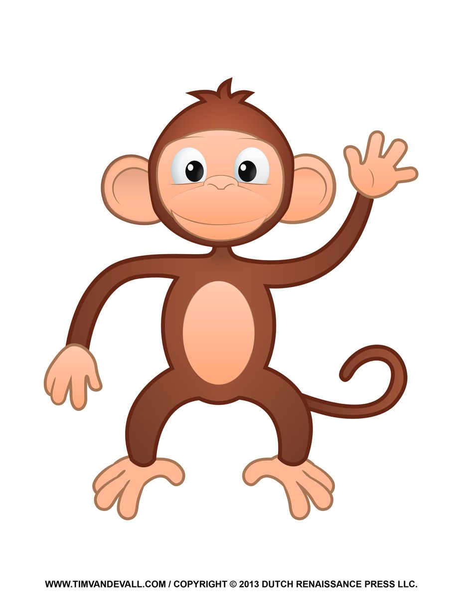clipart monkey template
