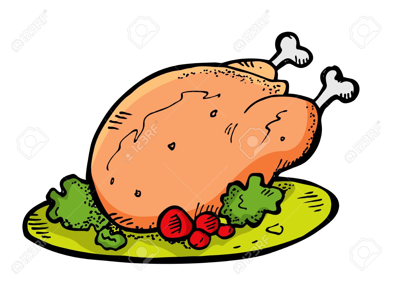  collection of rotisserie. Feast clipart baked chicken