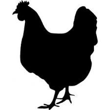 Hen roosters silhouettes clip. Chicken clipart silhouette