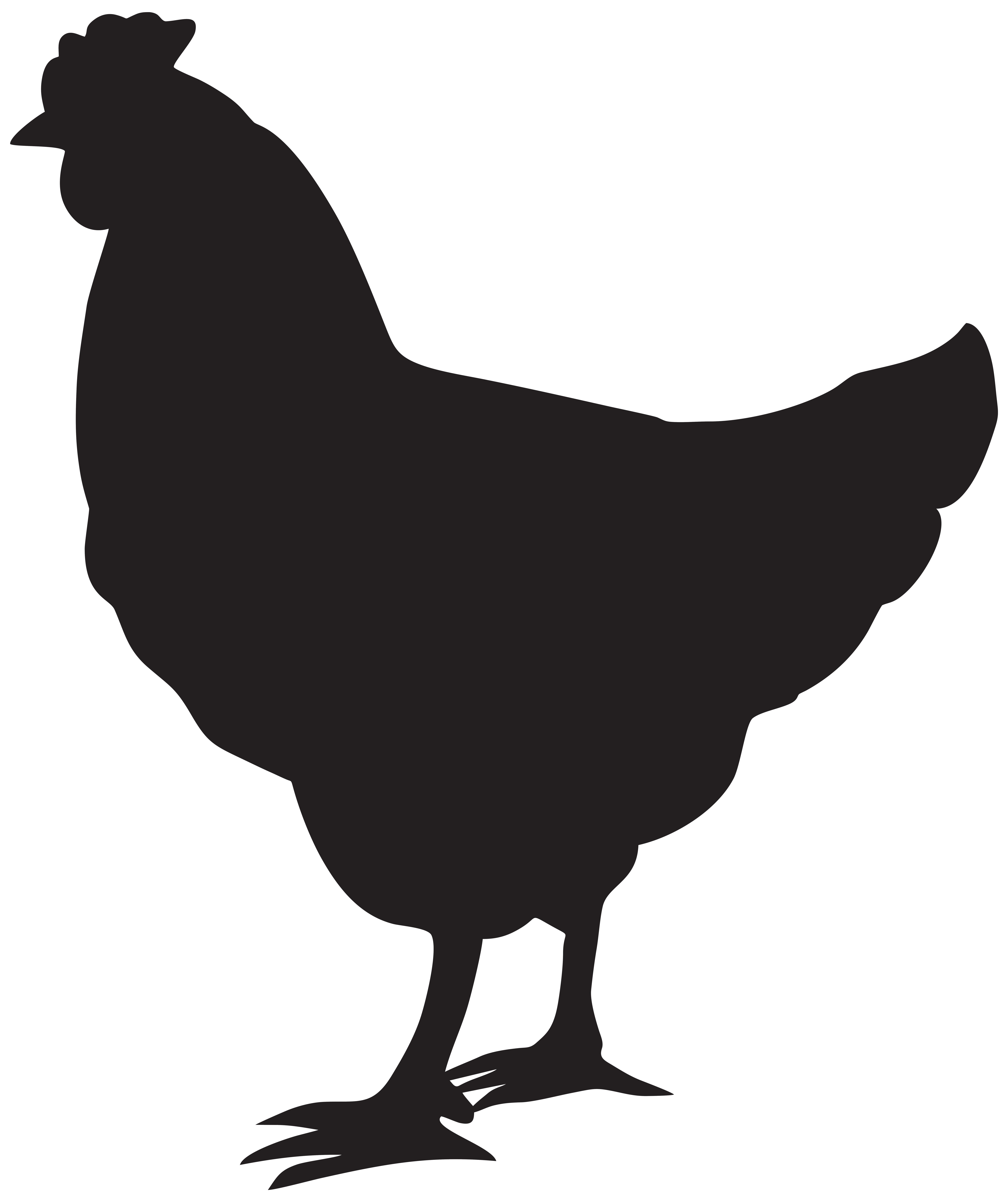 Hen silhouette png clip. Clipart pig chicken