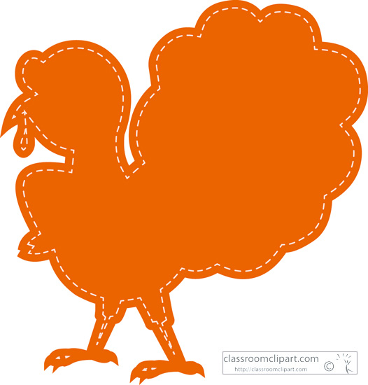 Orange turkey outline orangeturkeyoutlineclipartjpg. Chicken clipart thanksgiving