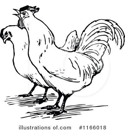 chickens clipart vintage