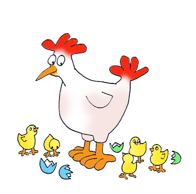 chicken clipart family