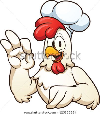 Chickens clipart easy. Cartoon chef chicken vector