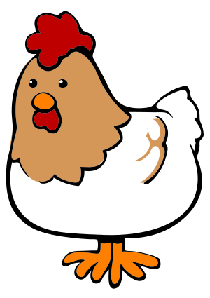Chicken recipes cover art. Chickens clipart easy