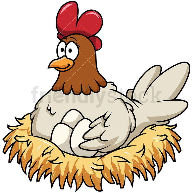 chickens clipart nest