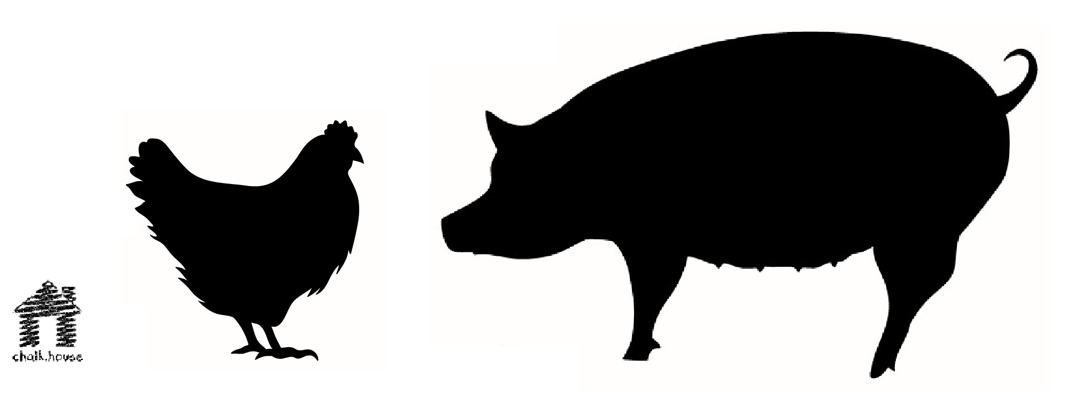 chickens clipart pig