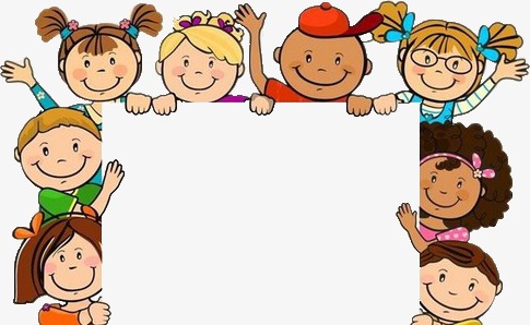 Children s day border. Child clipart banner