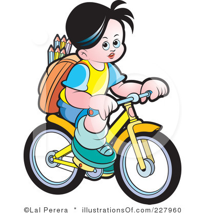 child clipart bicycle