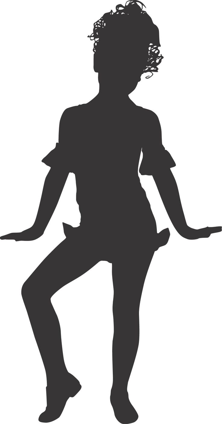 Zumba hip hop silhouette. Children clipart dancer