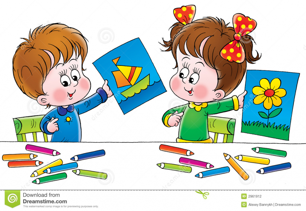 Drawing and painting for. Children clipart logo